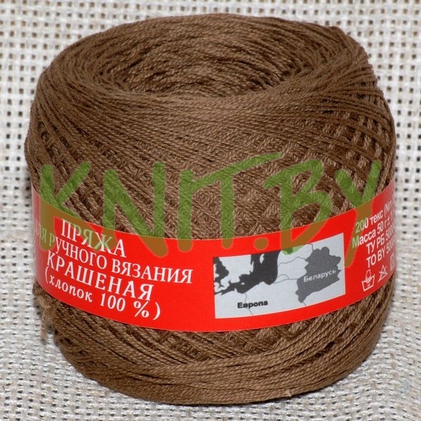 Пряжа Гронитекс Cotton №20/4 темно-коричневый