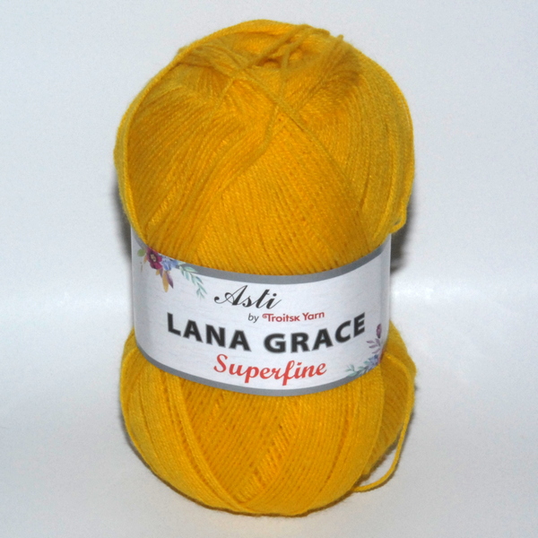 Пряжа Lana Grace Superfine холодный желтый