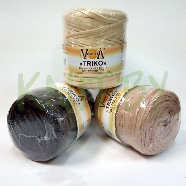 Трикотажная лента "TRIKO" коричневые и бежевые оттенки