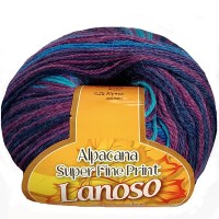 Пряжа Alpacana super fine print фиолетовые оттенки