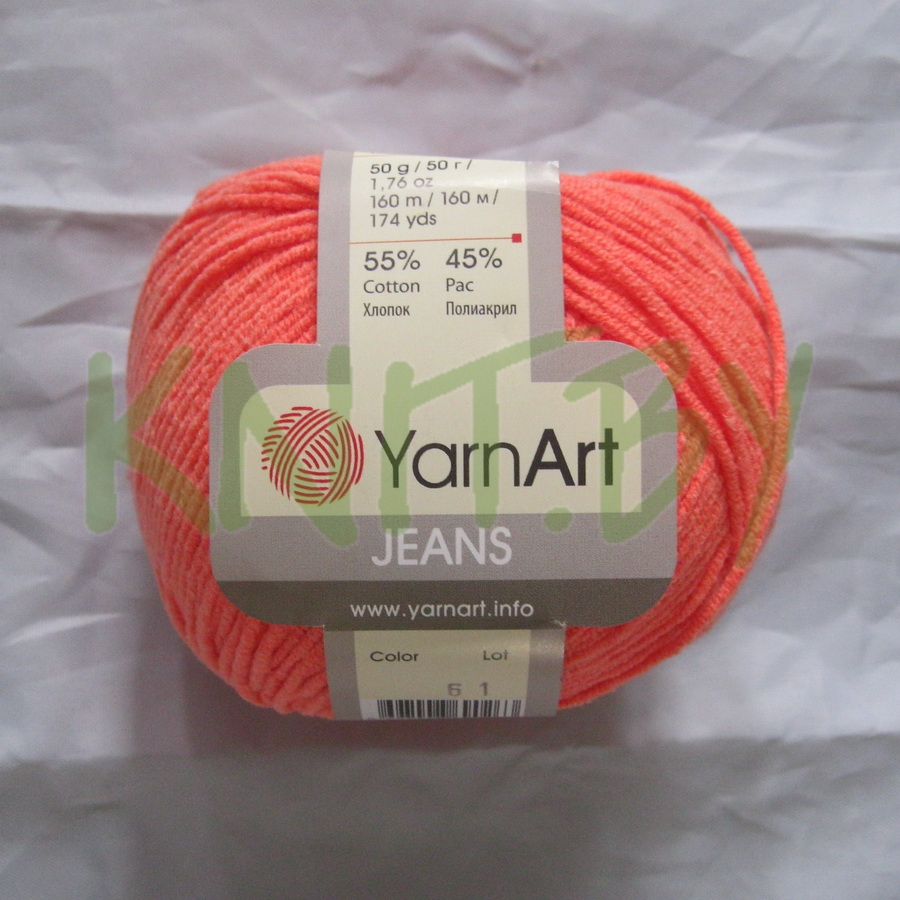 Пряжа YarnArt Jeans коралл