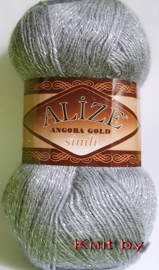 Пряжа Angora Gold Simli угольно-серый