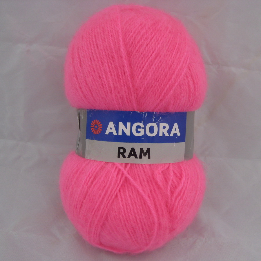 Пряжа Angora RAM ярко-розовая