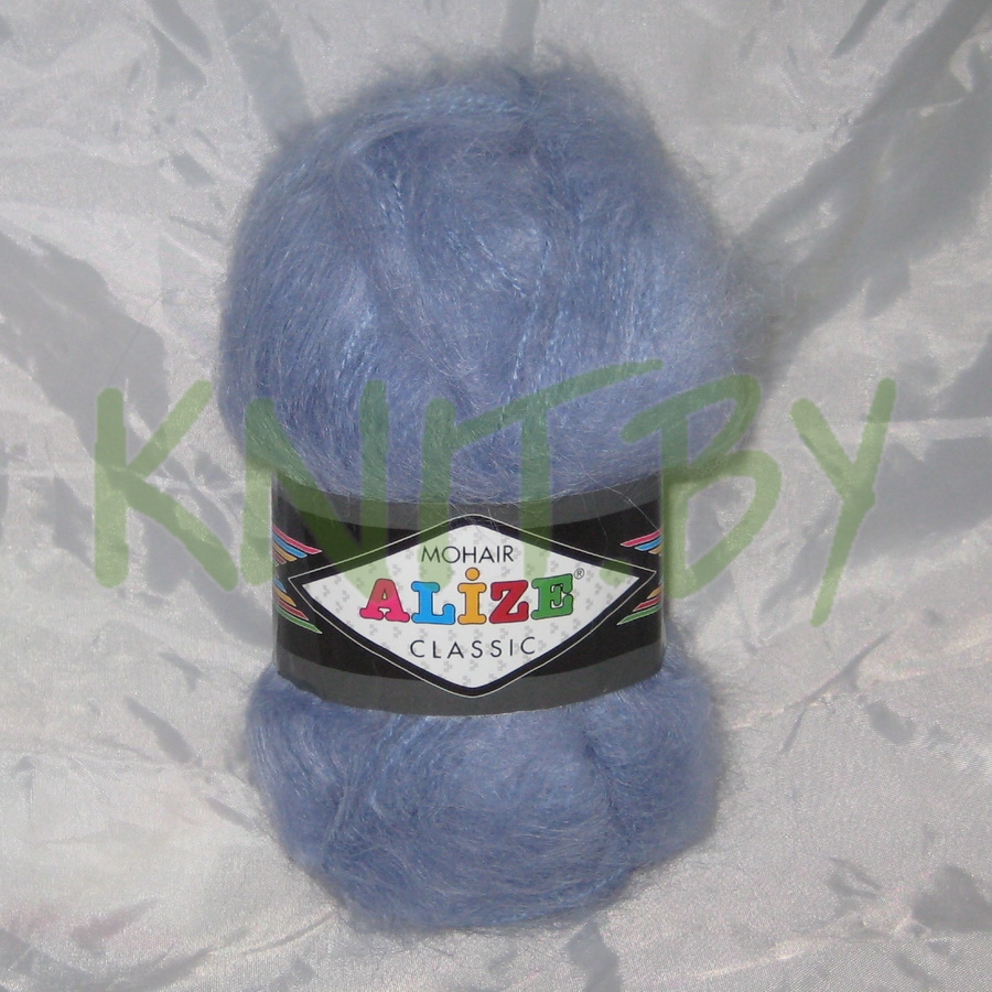 Пряжа Mohair Classic Alize голубой