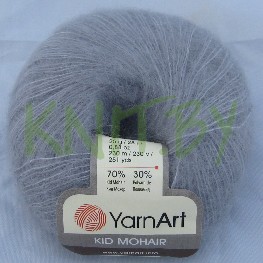 Пряжа Kid Mohair серый