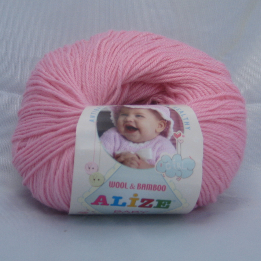 Пряжа Baby Wool Alize розовый