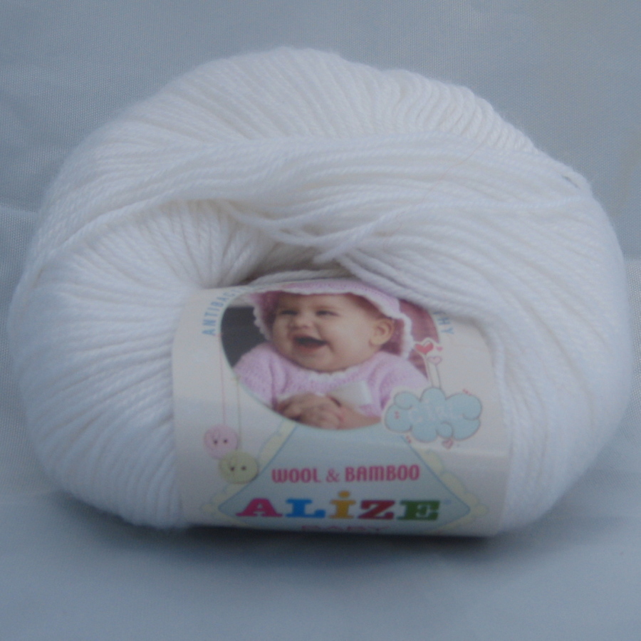 Пряжа Baby Wool Alize белый