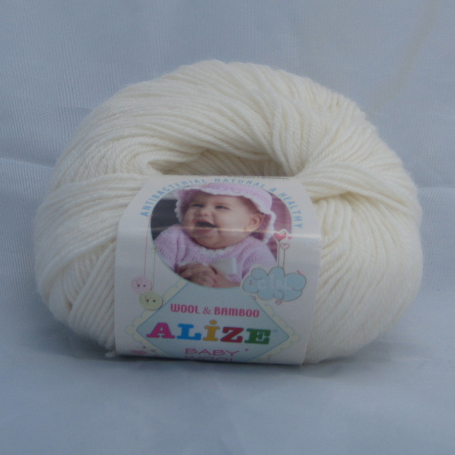 Пряжа Baby Wool Alize молочный