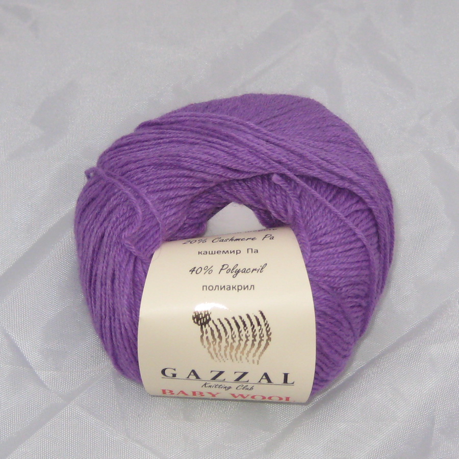 Пряжа Baby Wool Gazzal сиреневый