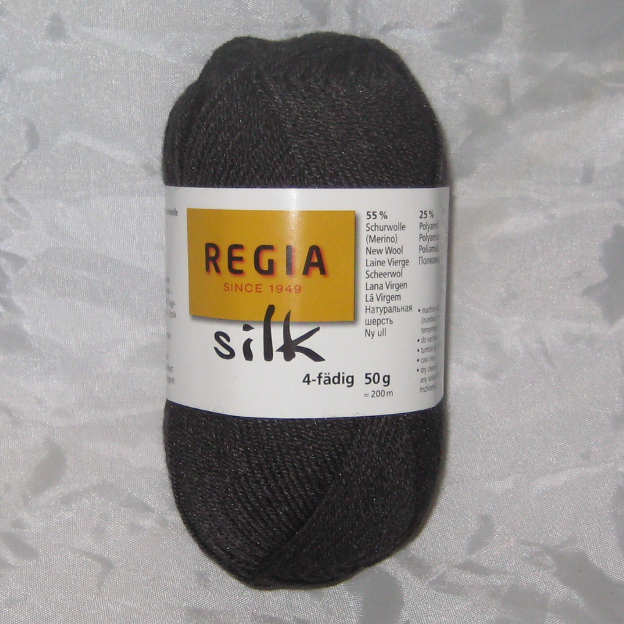 Пряжа Silk Regia антрацит меланж