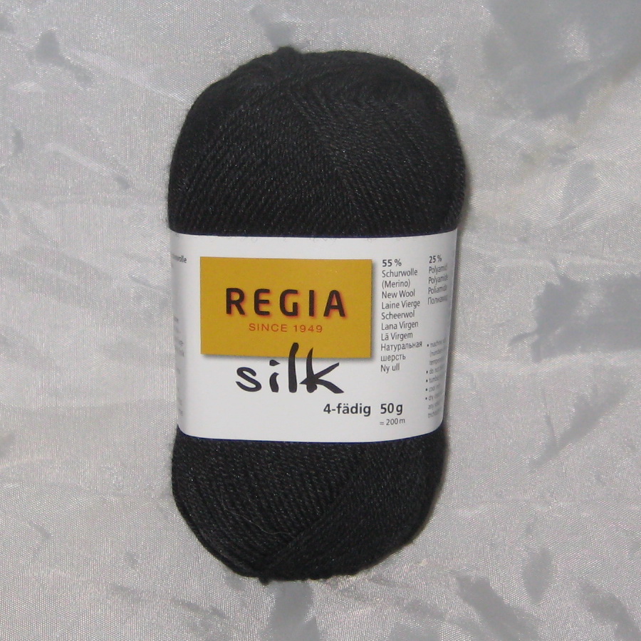 Пряжа Silk Regia черный