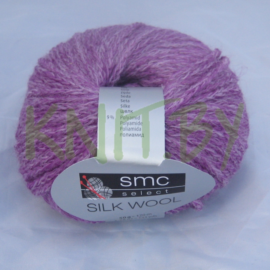 Пряжа Silk Wool фуксия меланж