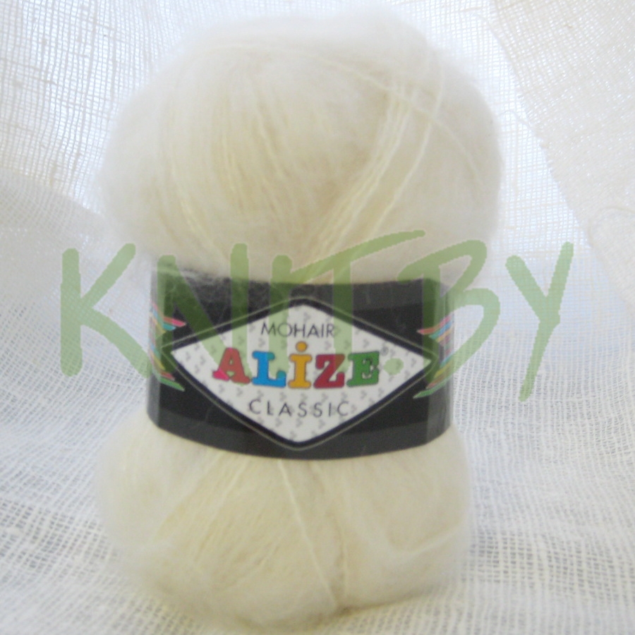 Пряжа Mohair Classic Alize кремовый