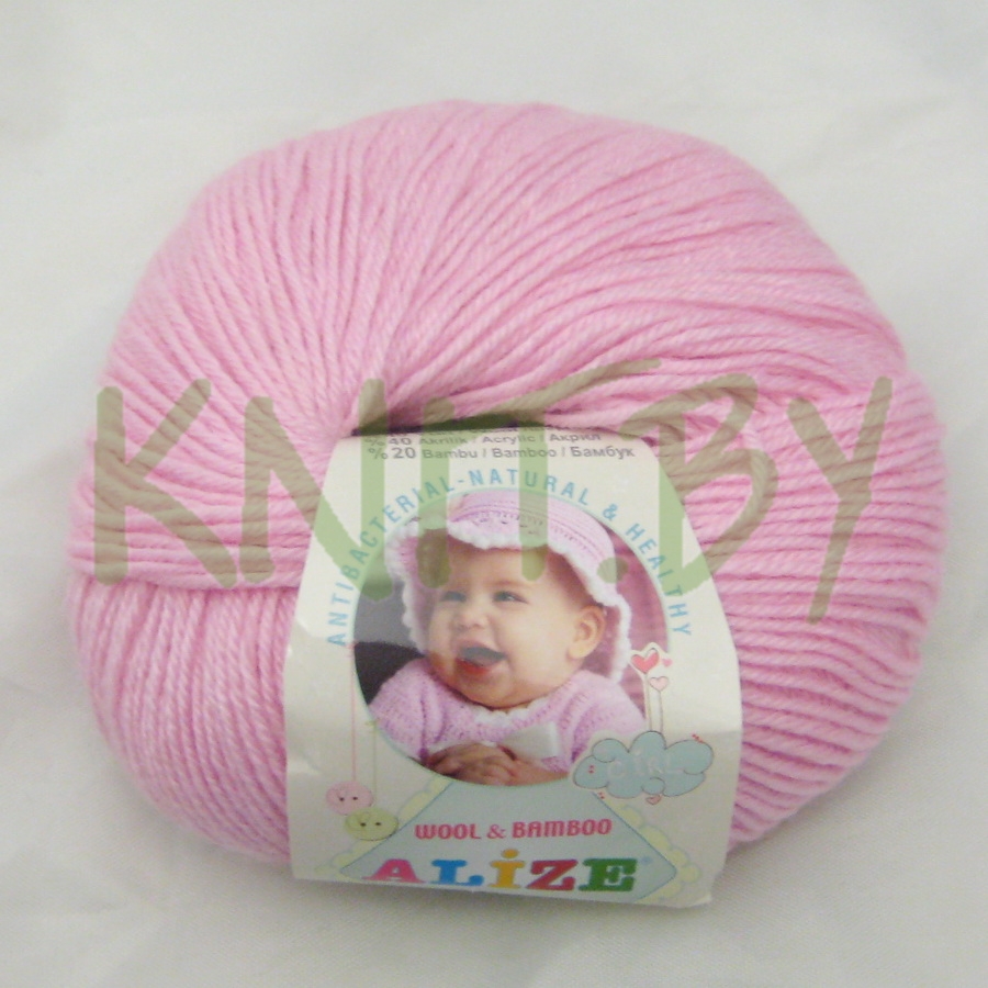 Пряжа Baby Wool Alize светло-розовый