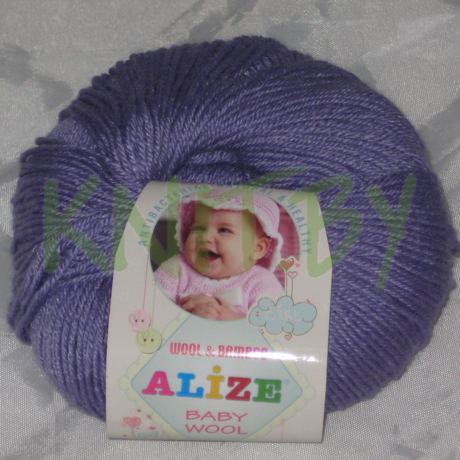 Пряжа Baby Wool Alize пурпурный