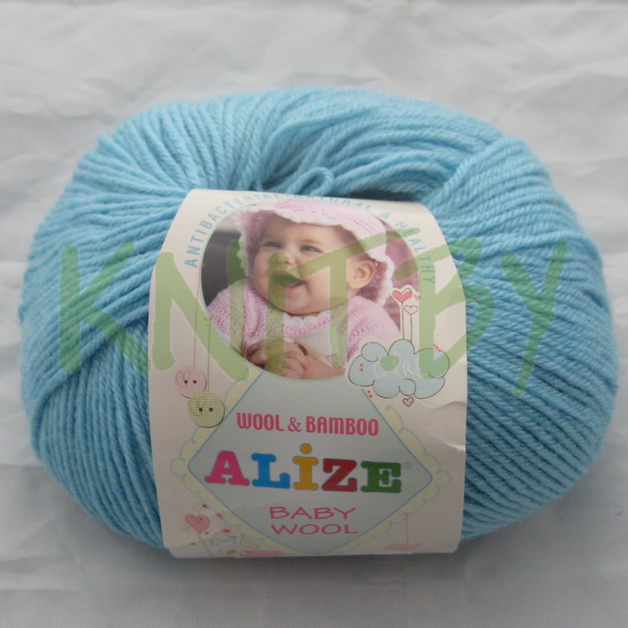 Пряжа Baby Wool Alize светло-бирюзовый