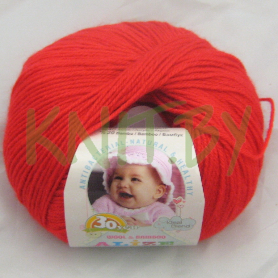 Пряжа Baby Wool Alize красный