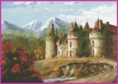 Схема для вышивания "Замок в горах"