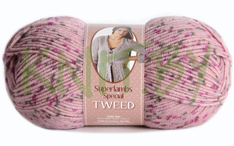 Пряжа Superlambs Special Tweed цветы лаванды