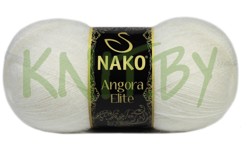 Пряжа Angora Elite шелк экрю