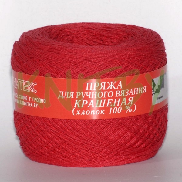 Пряжа Гронитекс Cotton №20/4 красный