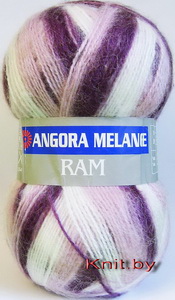 Пряжа Angora Ram Melange бело-розово-бордовый