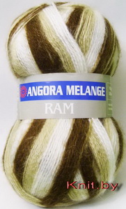 Пряжа Angora Ram Melange белый с бежевыми оттенками